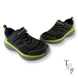 Skechers Boundless Boys Sneakers Kids Shoe Size US 1.5 M Wide Fit Black/Green